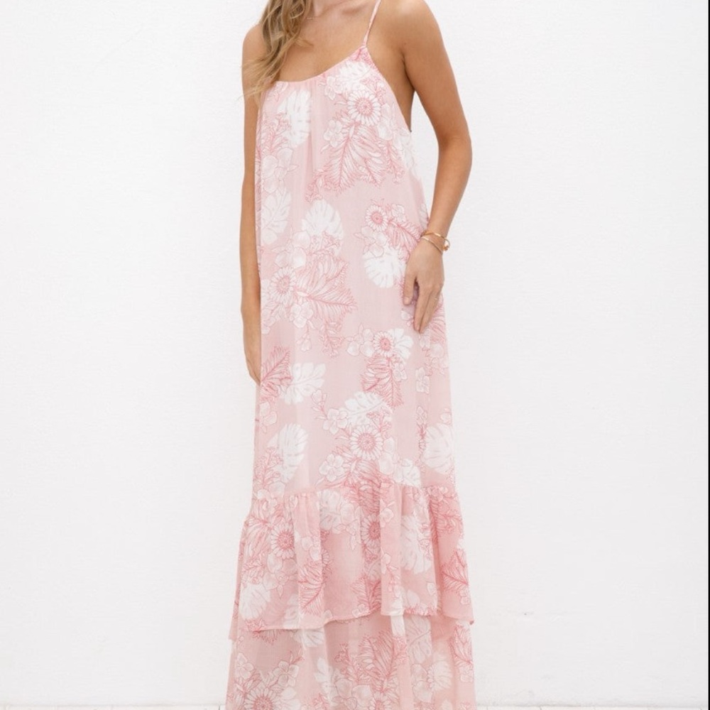 Floral Pink Maxi Dress